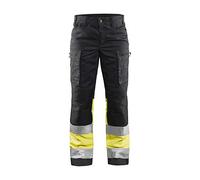 Blaklader 71611811 PANTALON HAUTE VISIBILITÉ POUR DAMES EN STRETCH, Bleu marin/jaune, taille C40