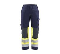 Blaklader 7181-1514 Multinorm Dameswerkbroek - Maat C40 - Marine/High Vis Geel