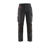 Blaklader 71951330 PANTALON DE SERVICE POUR DAMES AVEC STRETCH, noir/rouge, taille C44
