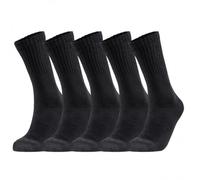 Chaussettes hautes en coton pack x5 Noir 21941099 - Taille au choix