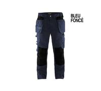 BLAKLADER Pantalon de travail artisan - 1555 - Bleu foncé / Noir - 54 - Jambes courtes