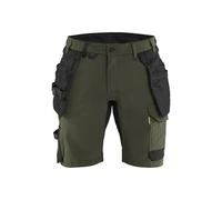 Blaklader Short de Travail Stretch 4D avec Poches flottantes 1702 Vert forêt/Noir L - FR(46) - SE(C52) - Standards - Vêtements de Travail