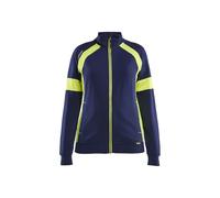 Blaklader Sweat de Travail zippé Visible Femme feMyanMare 3568 Marine/Jaune Fluo M - Vêtements de Travail