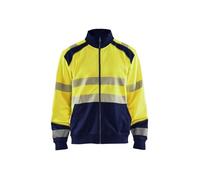 Blaklader sweat zippé haute visibilité mixte 4XL Jaune/Noir - EN 20471 Classe 2