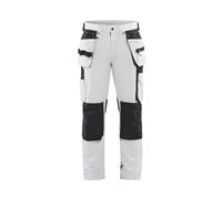 Blåkläder 1079 Pantalon De Travail Pour Peintre/plâtrier Avec Stretch 4 Directions - Blanc/gris Foncé - 52 (L)