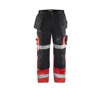 Blakläder 150818609955C52 X1500 High Vis Pantalon classe 1 Taille C52 Noir/Rouge