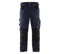 Blåkläder 1556 Pantalon De Travail Sans Poches Jeans - Bleu Marine Foncé/noir - Taille 50 (M)