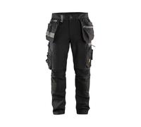 Blåkläder 1599 Pantalon De Travail Avec Empiècements Extensibles Et Poches À Clous - Noir - Taille 58 (XXL)