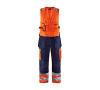 Blakläder 265318045389C58 High Vis Combinaison sans manches Taille C58 Orange/Marine Bleu
