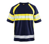 Blaklader 33371051 T-SHIRT UV HIGH VIS, Bleu marin/jaune, taille XXXL