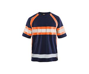 Blakläder 333710518953M T-Shirt haute-visibilité classe 1 Taille M Bleu Marine/Orange