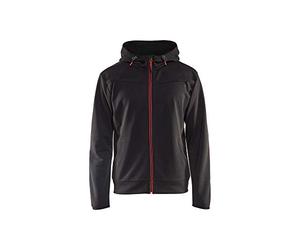 Blakläder 3363252699564XL Sweat zippé, Noir/rouge, 4XL