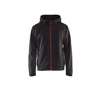 Blakläder 336325269956XS Sweat zippé, Noir/rouge, XS