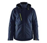 Blåkläder 4484 Veste D'hiver Légère, Extensible Dans Les 4 Sens - Bleu Marine Foncé/Jaune Haute Visibilité - L