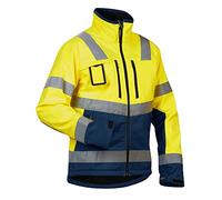 Blakläder 490025173389M High Vis Softshell Veste classe 2 Taille M Jaune/Marine Bleu
