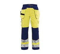 Blakläder 715618113389C46 Pantalon haute visibilité pour Femme avec Sacs à Outils Taille C46 Jaune/Bleu Marine