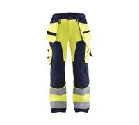 Blakläder 715618113389D21 Pantalon haute visibilité pour Femme avec Sacs à Outils Taille D21 Jaune/Bleu Marine