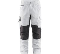 Pantalon Peintre +stretch Blanc/Gris-Foncé 10951330 - Taille au choix