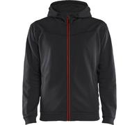 Blakläder 336325269956S Sweat zippé, Noir/rouge, S