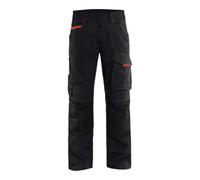 Blakläder BLAKLÄDER Pantalon de service femme Service Plus, noir/rouge, taille DE : 46 Quantité:1