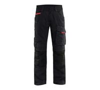 Blakläder BLAKLÄDER Pantalon de service Service Plus, noir/rouge, taille DE : 24, 091760 24 Quantité:1
