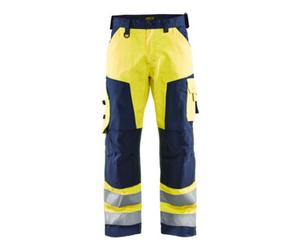 Blakläder Blakläder Pantalon de signalisation, jaune / bleu marine, Taille de confection DE: 54 Quantité:1
