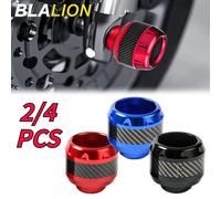 BLALION 2/4 pièces Protection universelle des roues de Moto Crash Pad Moto Crash protéger alliage Motocross chute fourche avant curseur tasses 2Pcs Red