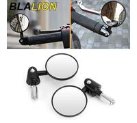 BLALION 2PCS Rétroviseurs de guidon de moto, petits miroirs ronds, miroirs d'angle mort grand angle, rétroviseurs extensibles pour guidon 2pcs