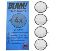 BLAM! 4 Filets Ronds de Rechange compatibles avec Biogents BG-Gat(*) et BG-Gat Reflect-Tech(*). Rechange pour piège Moustique