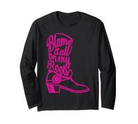 Blame It All on My Roots Bottes de Campagne Rose Manche Longue