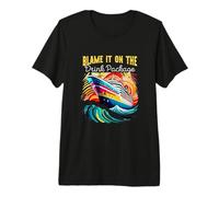 Blame It on The Drink Package Croisiere Ship Vacances Matching T-Shirt Haut de Gamme