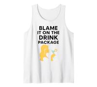 Blame It on The Drink Package Cruise Humour Drunk Inebriated Débardeur