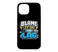 Blame It on The Lag Manette de Jeu Amusante pour Joueur Pixel Art Coque pour iPhone 15