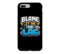 Blame It on The Lag Manette de Jeu Amusante pour Joueur Pixel Art Coque pour iPhone 7 Plus/8 Plus