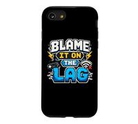 Blame It on The Lag Manette de Jeu Amusante pour Joueur Pixel Art Coque pour iPhone SE (2020) / 7/8