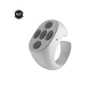 (Blanc) 1pc Portable sans fil Bluetooth Anneau Télécommande du bout des doigts Selfie Vidéo Contrôleur