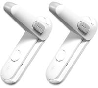 (Blanc, 2 Pièces) Serrure À Levier De Sécurité Pour Enfants, Serrure De Poignée De Porte De Sécurité Pour Bébés, Facile À Installer Et À Utiliser L'adhésif 3m Vhb, Aucun Outil Ou Perceuse N'est Nécess