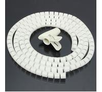 Blanc 2M Ø15mm Gaine Tube Spirale Range Cache Câble Fil Ruban Organisateur
