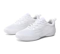 Blanc,34,Filles Blanches Cheerleading Chaussures de Danse Enfants compétition athlétique entraînement Tennis Cheer Baskets Respirant Marche Chaussures de Sport