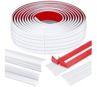Blanc,3M Corniere PVC, 300 x 4cm Baguette d'angle Flexibles Autocollants, Plinthe Souple Autoadhésive à Découper, Cornière Souple