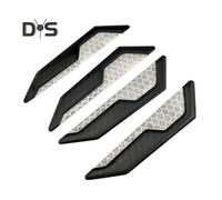 (blanc) 4pcs Autocollants Réfléchissants pour Voiture Résistant aux Rayures Premium Poignée de Porte Réfléchissante Décalque