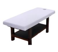 Blanc,60x190cm/1.9x6.2ft,Couvreau De Lit De Massage Avec Trou De Visage Enveloppe Polyvalente Couvercle Lavable,Drap De Lit De Massage Adapté À 80 Cm Ou Moins De Lit De Beauté