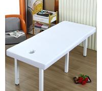 Blanc,70x185cm/2.2x6ft,Massage Draps De Lit De Massage Draps Avec Trou De Visage,Complet Couvercle De Lavable Massage Tobe Ajusté Couvercle De Lit De Salon De Beauté