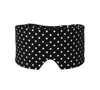 Blanc à pois noirs,Masque pour les yeux bloquant la lumière Cache-yeux et cache-oreilles pour le sommeil