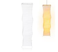 Blanc Abat-jour en Papier, Ambiance Noël Pliable, pour Lampadaire | Remplacement Élégant en Papier et Fer, Rangement Compact, Décoration Japonaise Moderne pour Chambre ou Espace Contemplation