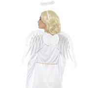 Blanc Ailes Adultes Noël Nativité Jeu + Halo Enfants Déguisement Ange Ailes