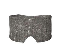 Blanc Argent Gris Diamant,Masque pour les yeux bloquant la lumière Cache-yeux et cache-oreilles pour le sommeil