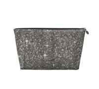 Blanc Argent Gris Diamant, Trousse de Toilette Trousse de Maquillage Sac à cosmétiques Trousse de Toilette de Voyage Portable