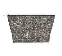 Blanc Argent Gris Diamant, Trousse de Toilette Trousse de Maquillage Sac à cosmétiques Trousse de Toilette de Voyage Portable