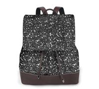 Blanc Argent Gris Paillettes Diamant Paillettes,Sac à dos imperméable pour femme, sac à dos de voyage léger en cuir PU tendance